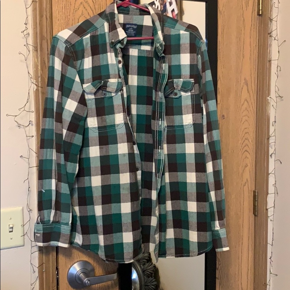 Light Weight Green and Black Flannel